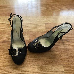 New Enzo Angiolini Black Sling Back Heels